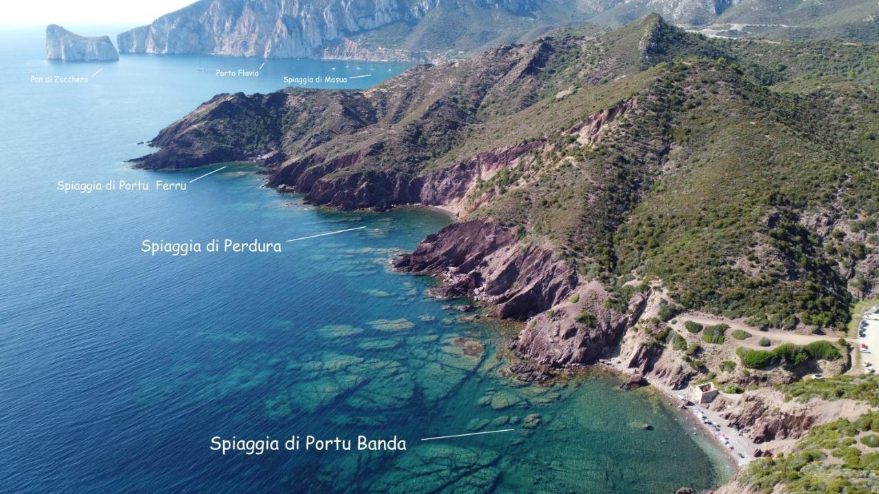 Вілла Il Blu Tanca Piras Nebida Екстер'єр фото